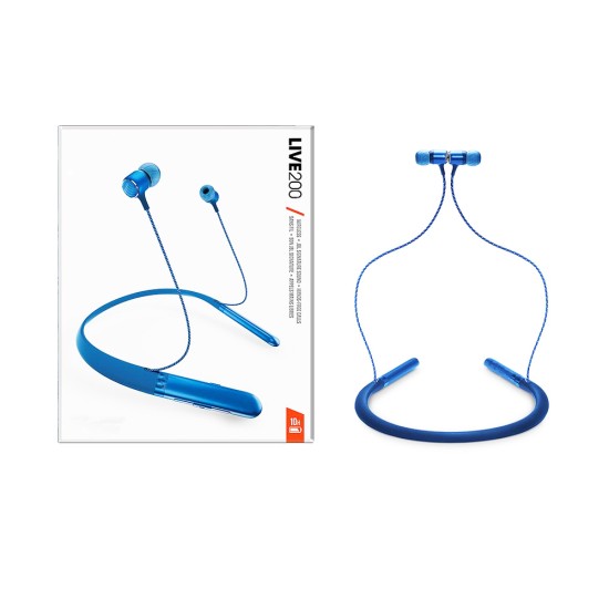 NECK WIRELESS HEADPHONE LIVE200 WITH MICRO SD CARD PORT BLUE